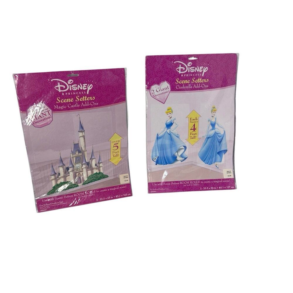 Disney Princess Cinderella & Castle Scene Setters Party Supply Wall Decorations